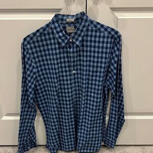 Club Room Navy and Light Blue Check Button-Down Shirt - Men's